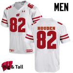 Men's Wisconsin Badgers NCAA #82 Henry Houden White Authentic Under Armour Big & Tall Stitched College Football Jersey WV31T62VD